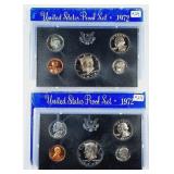 2  1972  US. mint Proof sets