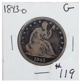 1843-O  Seated Liberty Half Dollar   G