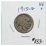 1915-D  Buffalo Nickel   VG+