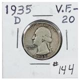 1935-S  Washington Quarter   VF-25