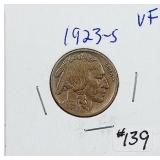 1923-S  Buffalo Nickel   VF