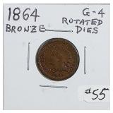 1864  Bronze  Indian Head Cent   G
