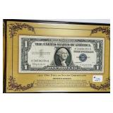 1957-B  $1 Silver Certificate in display