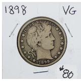 1898  Barber Half Dollar  VG