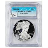2016-W  $1 Silver Eagle   ICG PR-70 DCAM