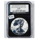2012-S  $1 Silver Eagle  NGC PF-69 Reverse Proof