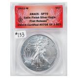 2011-W  $1 Silver Eagle   ANACS SP-70