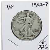1942-P  Walking Liberty Half Dollar   VG