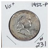 1952-P  Franklin Half Dollar   VG+