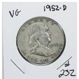 1952-D  Franklin Half Dollar   VG