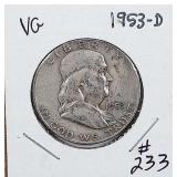 1953-D  Franklin Half Dollar   VG