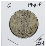 1941-P  Walking Liberty Half Dollar   G