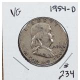 1954-D  Franklin Half Dollar   VG