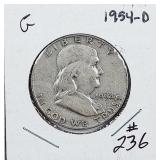 1954-D  Franklin Half Dollar   G