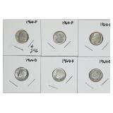 3- 1964 & 3- 1964-D    Roosevelt Dimes