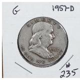 1957-D  Franklin Half Dollar   G