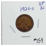1925-S  Lincoln Cent   VF-30