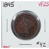 1845  Large Cent   VF-25