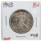 1943  Walking Liberty Half Dollar   BU