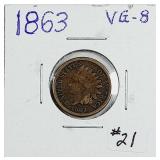 1863  Indian Head Cent   VG