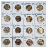 Lot of 16  American Innovation Dollars  BU