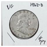 1962-D  Franklin Half Dollar   VG