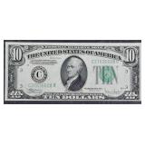 1934-C  $10 Federal Reserve Note  Unc. CB Block