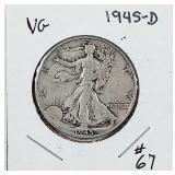 1945-D  Walking Liberty Half Dollar   VG