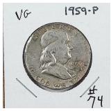 1959-P  Franklin Half Dollar   VG