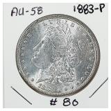1883-P  Morgan Dollar   AU-58