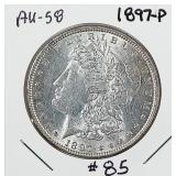1897-P  Morgan Dollar   AU-58