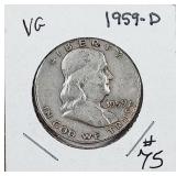 1959-D  Franklin Half Dollar   VG