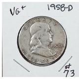 1958-D  Franklin Half Dollar   VG+
