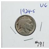 1924-S  Buffalo Nickel   VG