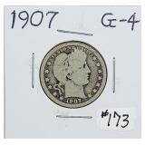 1907  Barber Quarter   G