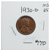 1930-D  Lincoln Cent   MS-65