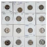 Lot of 57   Jefferson Nickels  1938-D - 1999