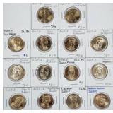 Lot of 14  Presidential dollars  BU  2007 - 2008-D