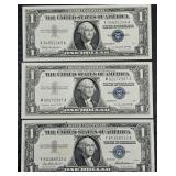 1957, 1957-A & 1957-B  $1 Silver Certificates  AU