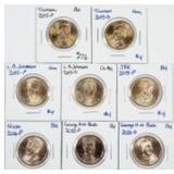 Lot of 8  Presidential dollars BU  2015 - 2020-D