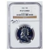 1962  Franklin Half Dollar   NGC PF-67 Cameo