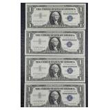 4  1957-A  $1 Silver Certificates   Unc
