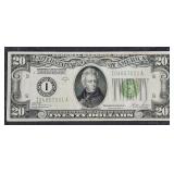 1928-B  LGS  $20 Federal Reserve Note  F  IA Block