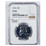 1963  Franklin Half Dollar   NGC PF-68