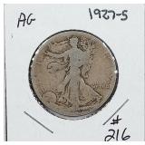 1927-S  Walking Liberty Half Dollar   AG