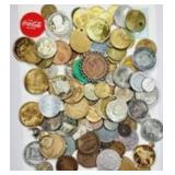 3 pound bag of Misc. tokens and medals