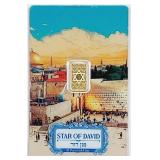 PAMP  1 gram .9999 gold bar  Star of David