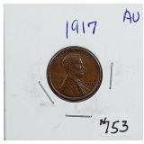 1917  Lincoln Cent   AU