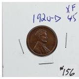 1920-D  Lincoln Cent   XF-45