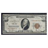 1929  $10 National Currency  "New York"  F+